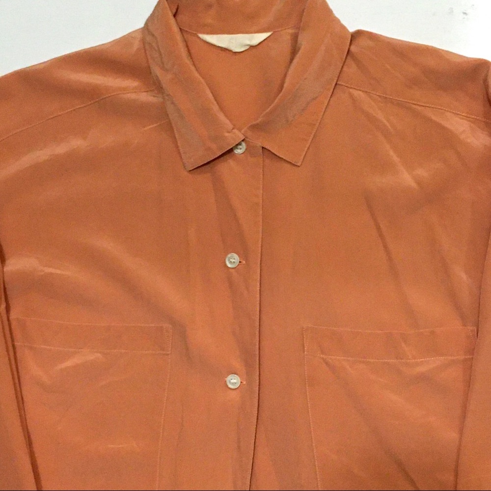 🌹HP🌹 100% Silk Oversized Shirt - Picture 3 of 6